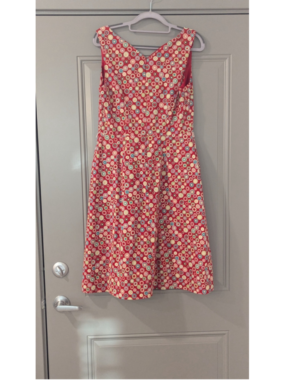 Vintage Robbie Bee Red Retro Polka Dot Fit & Flare Dress Size 8 Lined Sleeveless - Picture 5 of 5